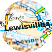 Lewisville On A Map 180X180 Circle