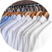 Dry Cleaning Clean Mens Shirts On Rack